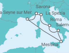 Itinerario del Crucero Italia, Francia - Costa Cruceros