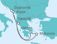 Itinerario del Crucero Aventura Marina y Descanso Hedonista - Virgin Voyages
