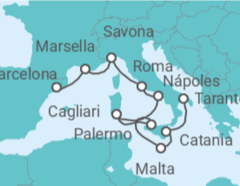 Itinerario del Crucero Desde Barcelona a Tarento (Italia) - Costa Cruceros