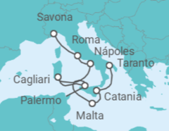 Itinerario del Crucero Italia, Malta - Costa Cruceros