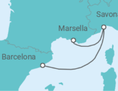 Itinerario del Crucero Italia - Costa Cruceros