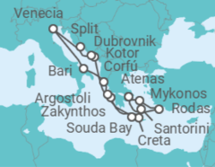 Itinerario del Crucero Grecia, Montenegro, Croacia, Italia - Costa Cruceros