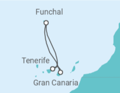 Itinerario del Crucero Oasis del Atlántico - Costa Cruceros