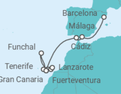 Itinerario del Crucero Islas Canarias TI - Costa Cruceros