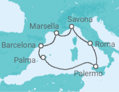 Itinerario del Crucero España, Italia, Francia - Costa Cruceros
