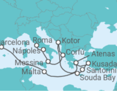 Itinerario del Crucero Desde Barcelona a Civitavecchia (Roma) - Holland America Line