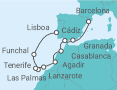 Itinerario del Crucero Islas Canarias - NCL Norwegian Cruise Line