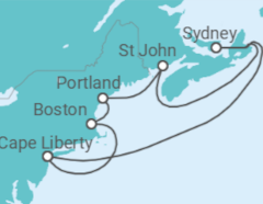 Itinerario del Crucero Estados Unidos (EE.UU.), Canadá - Royal Caribbean