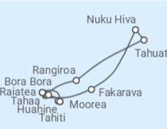 Itinerario del Crucero Polinesia Francesa - Silversea