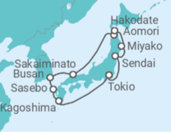 Itinerario del Crucero Japón, Corea Del Sur - Silversea