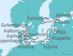Itinerario del Crucero Desde Copenhague (Dinamarca) a Estocolmo (Suecia) - Silversea