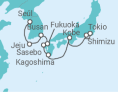 Itinerario del Crucero Desde Tokio (Japón) a Incheon (Seúl, Corea del Sur) - Silversea
