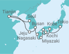 Itinerario del Crucero Desde Incheon (Seúl, Corea del Sur) a Tokio (Japón) - Silversea