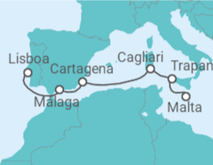 Itinerario del Crucero Italia, España - Silversea