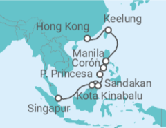 Itinerario del Crucero Taiwán, Filipinas, Malasia - Silversea