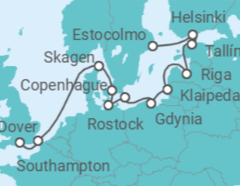 Itinerario del Crucero Desde Southampton (Londres) a Estocolmo (Suecia) - Silversea
