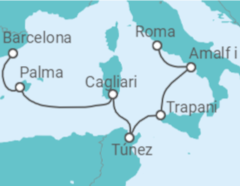 Itinerario del Crucero España, Italia, Túnez - Silversea