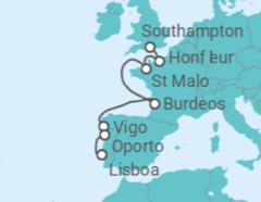 Itinerario del Crucero Francia, España, Portugal - Silversea