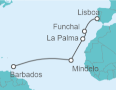 Itinerario del Crucero Portugal, España, Cabo Verde - Silversea