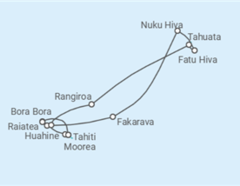 Itinerario del Crucero Polinesia Francesa - Silversea