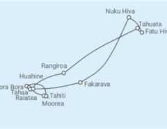 Itinerario del Crucero Polinesia Francesa - Silversea