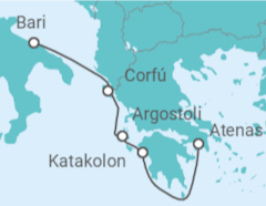 Itinerario del Crucero Grecia - MSC Cruceros