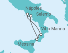 Itinerario del Crucero Nápoles, Costa Amalfitana y Sicilia - Un agradable y tranquilo crucero por las costas de las ciudade - CroisiMer