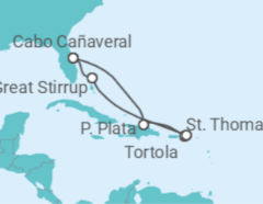 Itinerario del Crucero Islas Vírgenes - EEUU, Islas Vírgenes - Reino Unido - NCL Norwegian Cruise Line