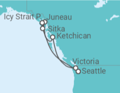 Itinerario del Crucero Alaska - NCL Norwegian Cruise Line
