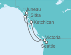 Itinerario del Crucero Alaska - NCL Norwegian Cruise Line
