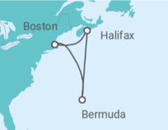 Itinerario del Crucero Canadá, Bermudas - NCL Norwegian Cruise Line