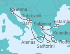 Itinerario del Crucero Croacia, Grecia, Turquía - NCL Norwegian Cruise Line