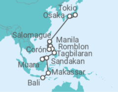 Itinerario del Crucero Desde Benoa (Bali, Indonesia) a Tokio (Japón) - Silversea