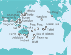 Itinerario del Crucero Vuelta al mundo - Silversea