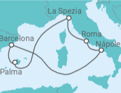 Itinerario del Crucero España, Italia - con vuelos - Royal Caribbean