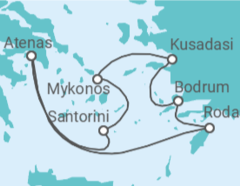 Itinerario del Crucero Grecia, Turquía - con vuelos - Royal Caribbean
