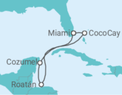 Itinerario del Crucero Honduras, México - con vuelos - Royal Caribbean