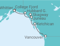 Itinerario del Crucero Alaska - Princess Cruises