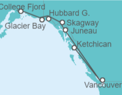 Itinerario del Crucero Alaska - Princess Cruises