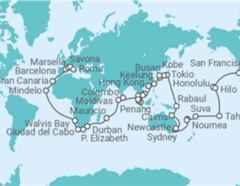 Itinerario del Crucero Vuelta al mundo - Costa Cruceros
