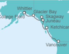 Itinerario del Crucero Alaska - Holland America Line