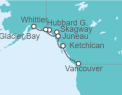 Itinerario del Crucero Alaska - Holland America Line