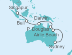 Itinerario del Crucero Australia - Celebrity Cruises