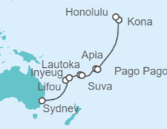 Itinerario del Crucero De Sidney a Honolulu - Celebrity Cruises