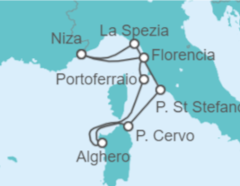 Itinerario del Crucero La dolce vita en un crucero por la costa italiana - CroisiMer