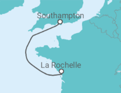Itinerario del Crucero Minicrucero: Londres - La Rochelle  - Disney Cruise Line