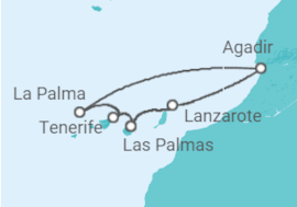 Cruceros Islas Canarias y Atlántico desde Barcelona