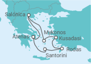 Itinerario del Crucero Atenas y lo mejor de Grecia y Turquía I - Celebrity Cruises