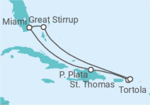 Itinerario del Crucero El Caribe: Bahamas y República Dominicana + Vuelo + Hotel - NCL Norwegian Cruise Line