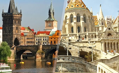 Praga y Budapest en avión